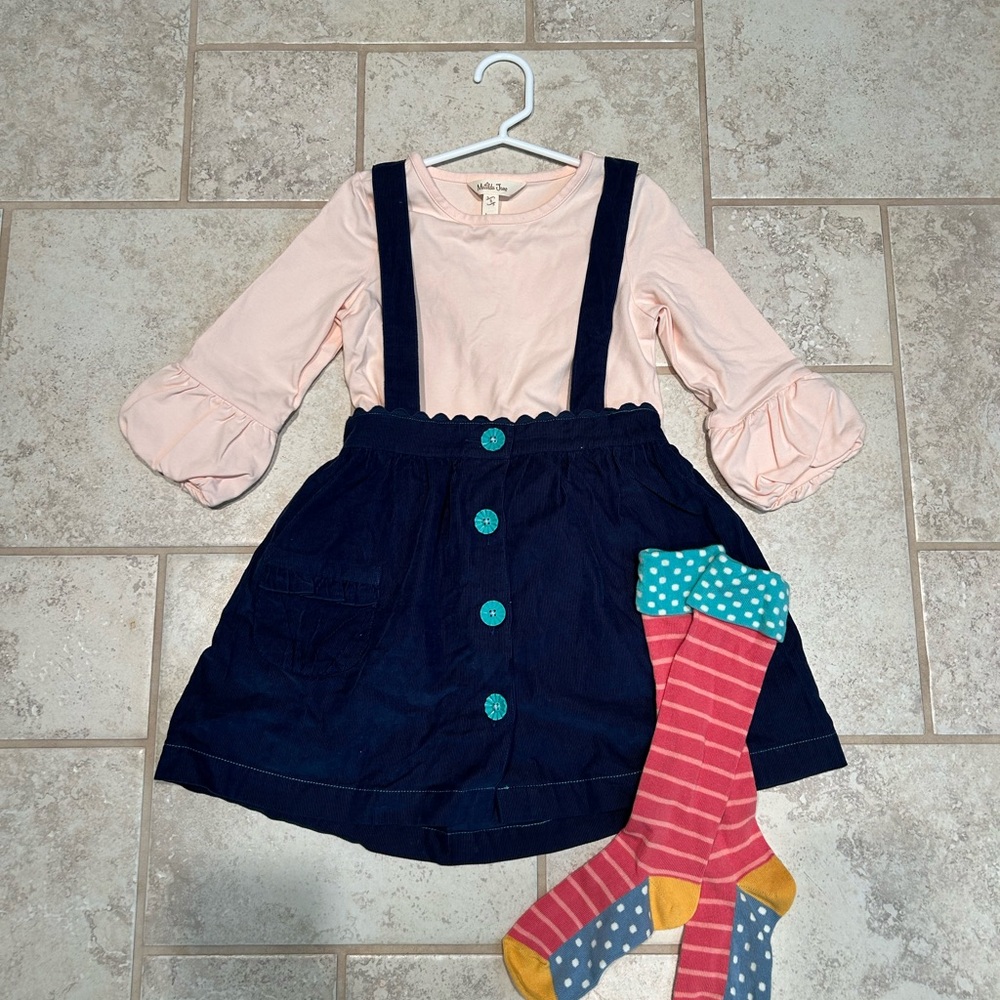 Matilda Jane overall skirt bundle  . Cordoroy . Size 6